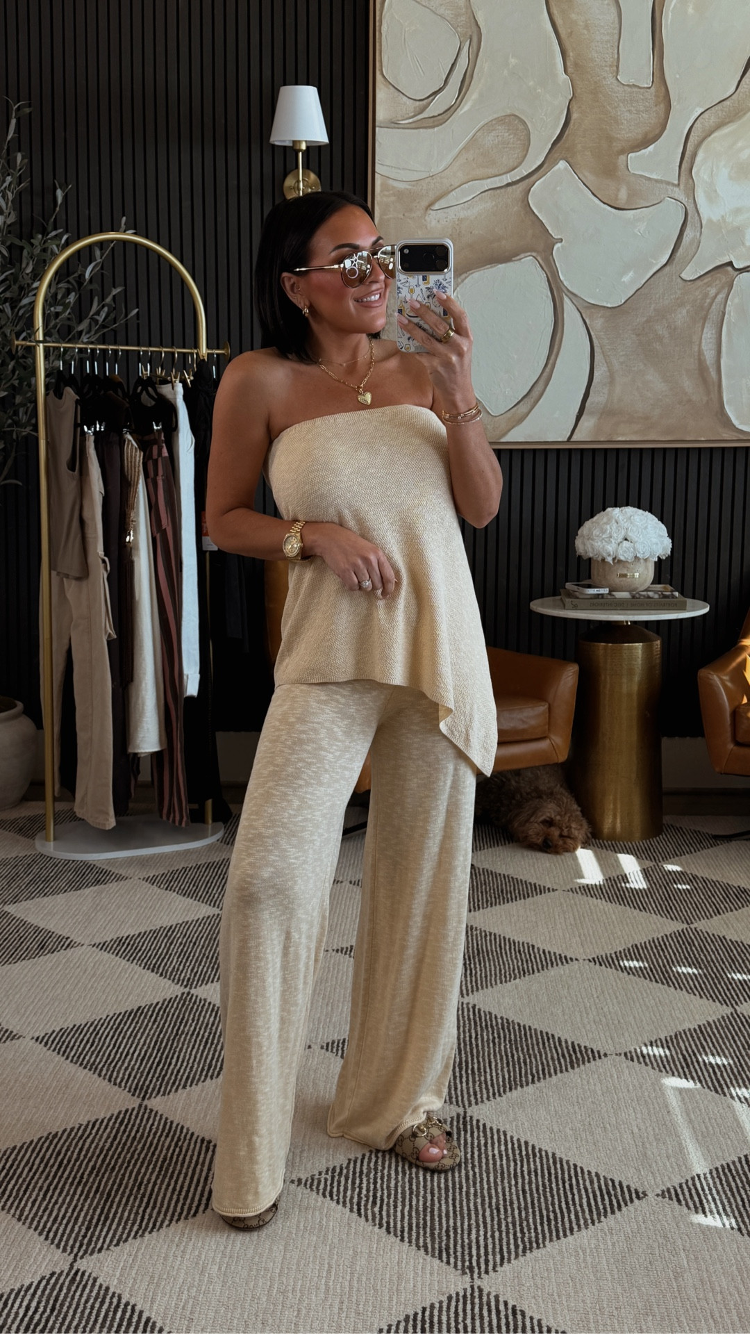 Babes this neutral color might be my favorite.

It just looks so soft and elevated, and the way the fabric lays makes the whole outfit feel effortless. Perfect for spring trips, dinner out, or honestly just days you want to look put together without trying too hard.

Wearing a small.

5’2” | 130 lbs | 25” waist | 34DD bust | Size Small

#AmazonFashion #PetiteFashion #SpringStyle #ResortStyle #Over40Style