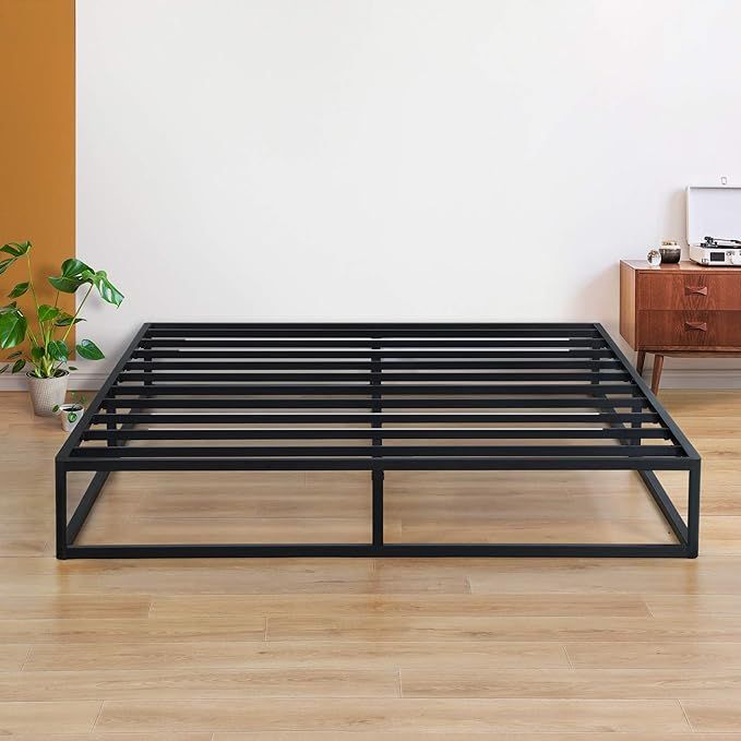 Olee Sleep 9 Inch Modern Metal Platform Bed Frame / Steel Slats / Mattress Foundation / Wood Slat... | Amazon (US)