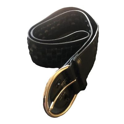 Lane Bryant Wide Weaved Veagan Leather Belt Black Size 18/20 Large Buckle  | eBay | eBay US