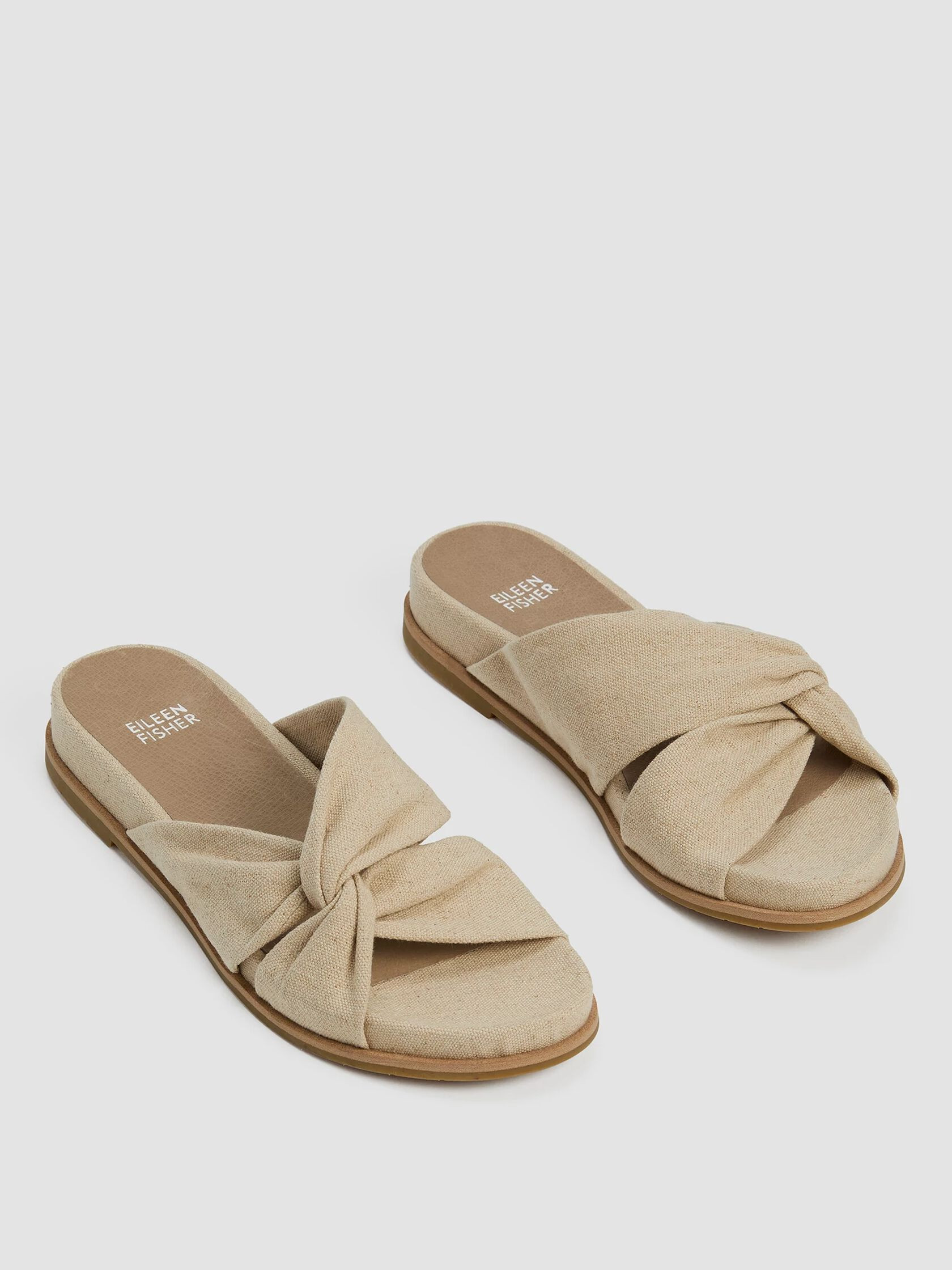 Dello Linen Wedge Sandal | Eileen Fisher