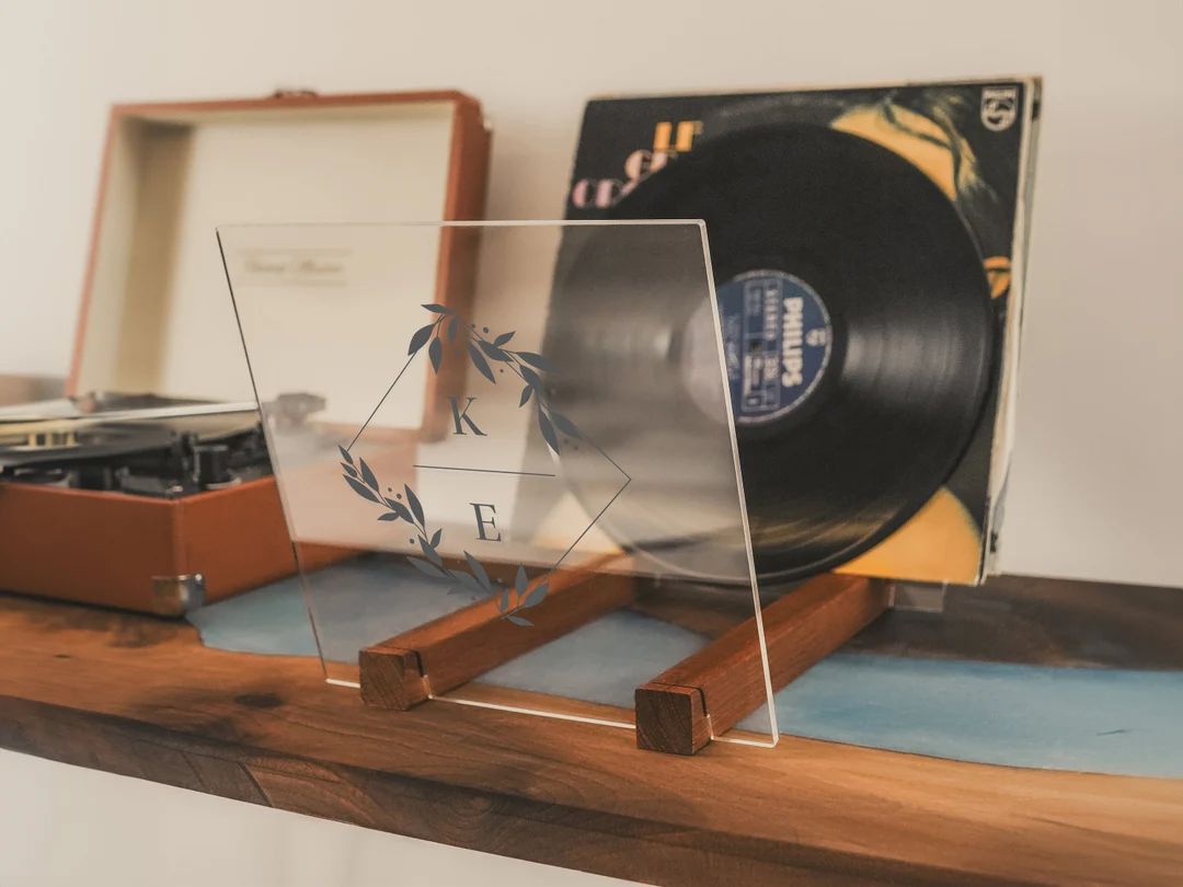 Personalized Wooden Vinyl Record Storage Custom Engrave - Etsy | Etsy (US)