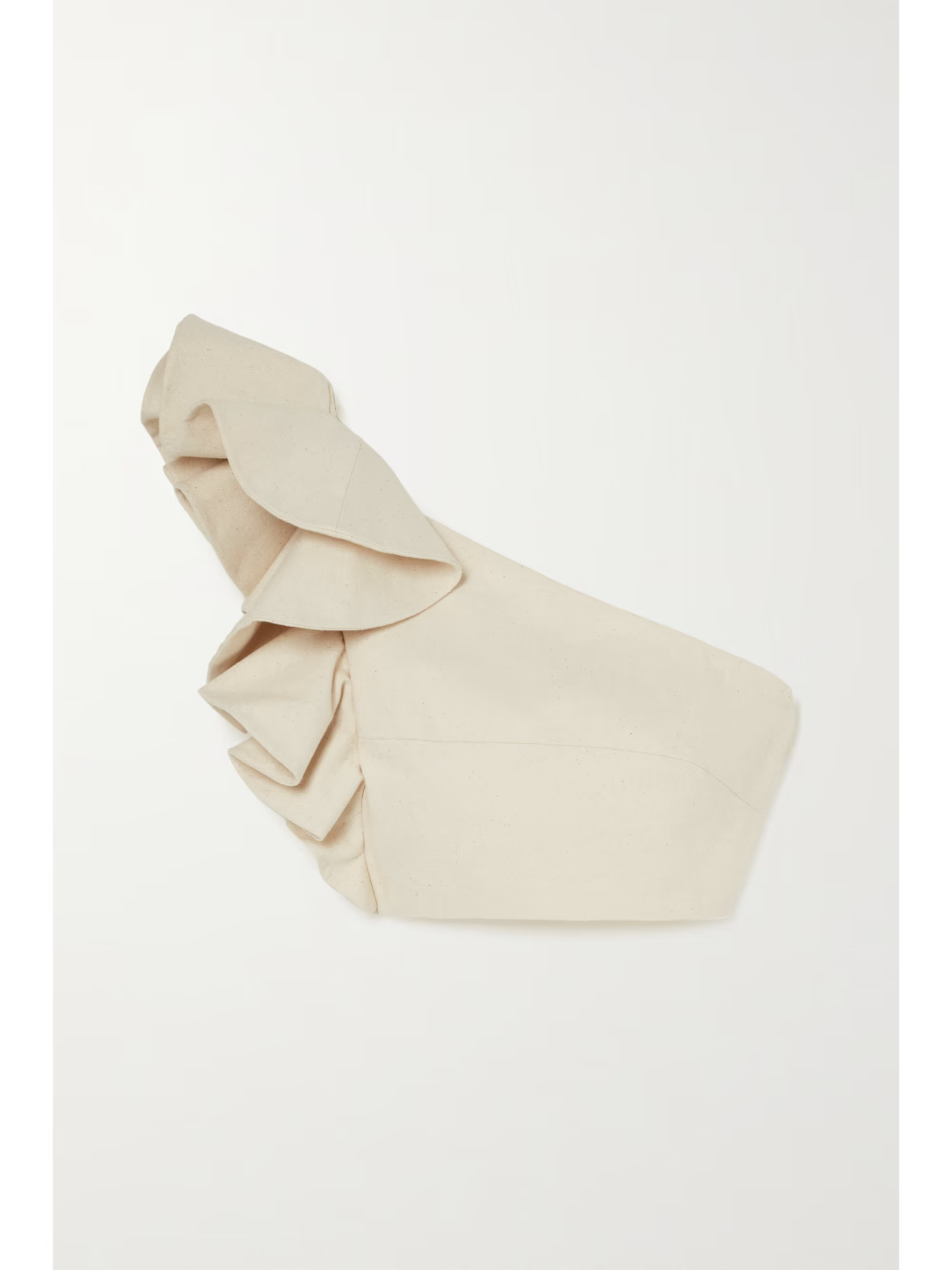 Brandini one-shoulder cropped ruffled woven top | NET-A-PORTER (US)