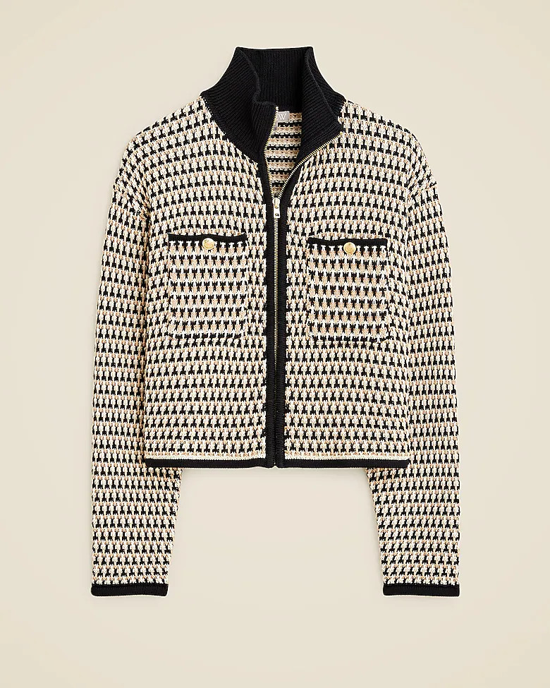 Jacquard sweater-jacket | J. Crew US