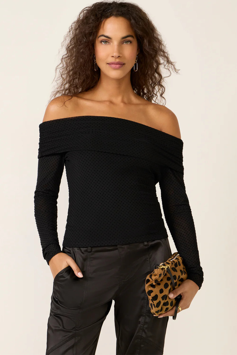 Whimsy Off Shoulder Mesh Top | Evereve
