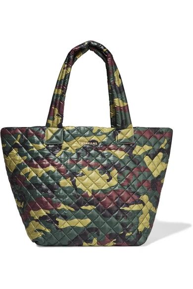 MZ Wallace - Metro Medium Camouflage-print Shell Tote - Army green | NET-A-PORTER (US)