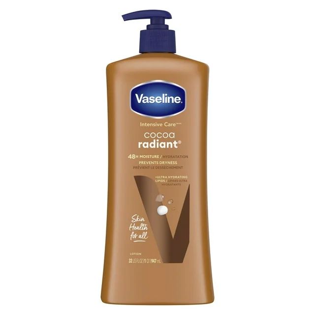 Vaseline Intensive Care Radiant Non Greasy Body Lotion, Cocoa Butter, 32 fl oz | Walmart (US)