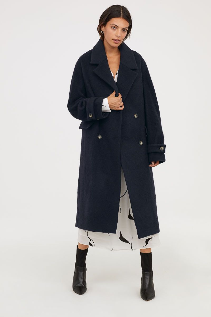 Zweireihiger Mantel in Wollmix | H&M (DE, AT, CH, NL, FI)