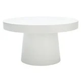 SAFAVIEH Jaria Solid Paper Mache Round Coffee Table, White | Walmart (US)