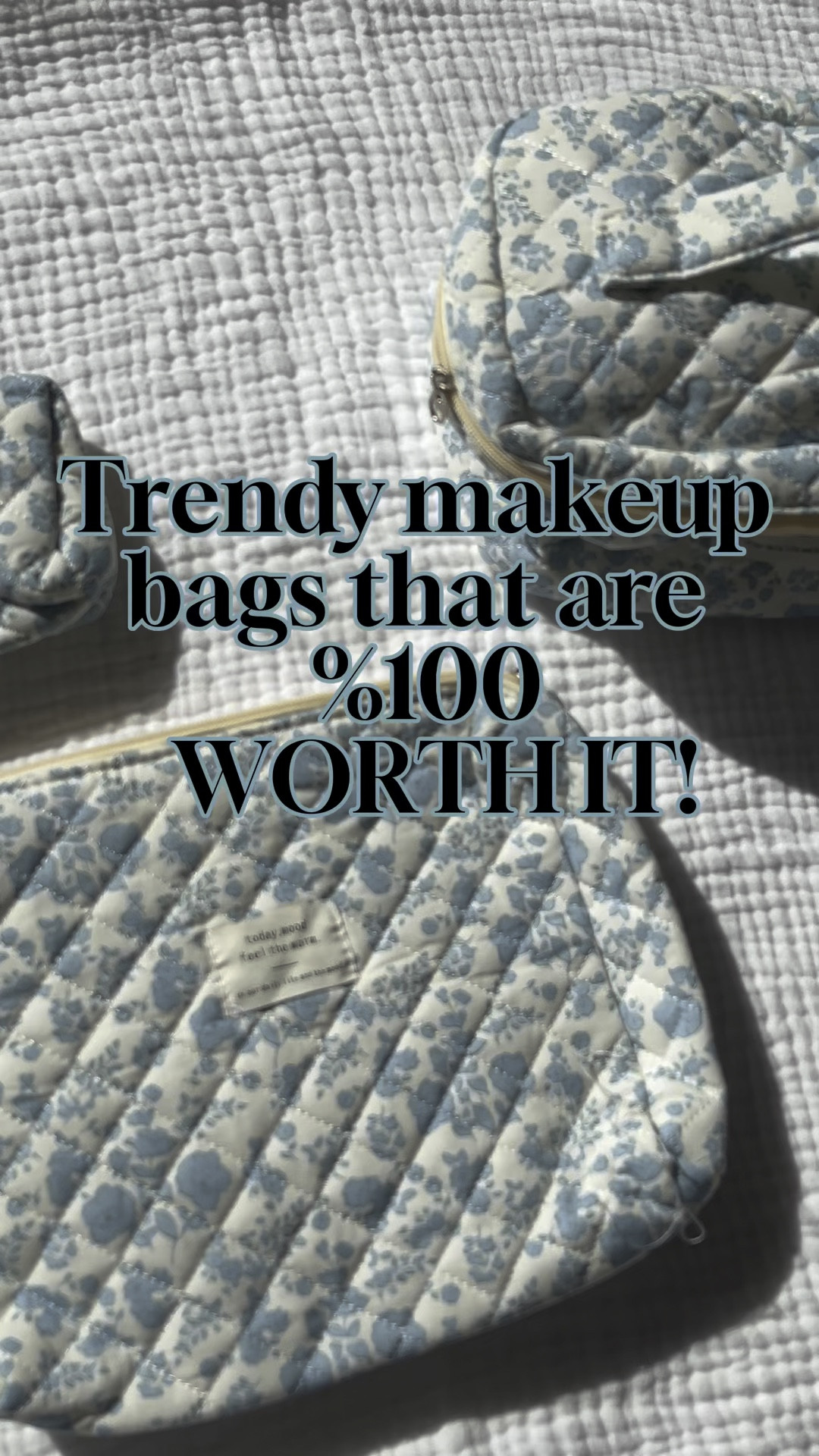 Are the trendy quilt makeup bags worth it?.. YES! Sooo cute and better quality than expected! 🩵

#LTKfindsunder50 #LTKsalealert #LTKbeauty