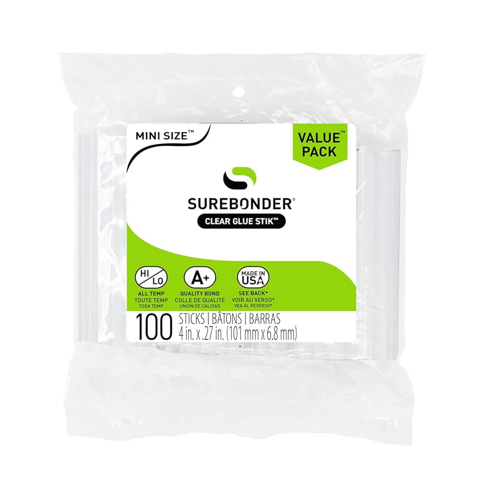 Surebonder DT-100 Mini Size Hot Glue Sticks for Mini Glue Guns 0.27 in. Diameter, 4 in. Length - ... | Amazon (US)