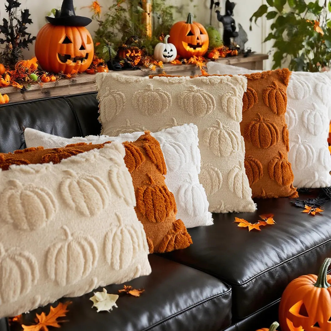 1pc Pumpkin Pillowcase, White Orange Beige Pillowcase, Halloween Party Decoration, Autumn Thanksg... | Etsy (US)