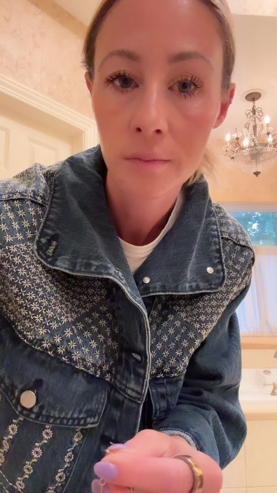 Don’t you love a puffy 6 am face video 🙃 obsessed with these dainty new pieces from @Ana Luisa! Plus this new denim chore jacket which I needed to wear so bad that I sweat myself through a countertop slab wearjkuse. #worthit

#LTKdayinmylife #LTKmomlife #LTKgrwm
