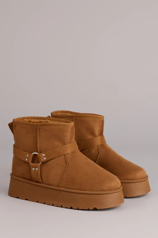 Snuggle Steps Faux Sherpa Platform Booties | Windsor Stores