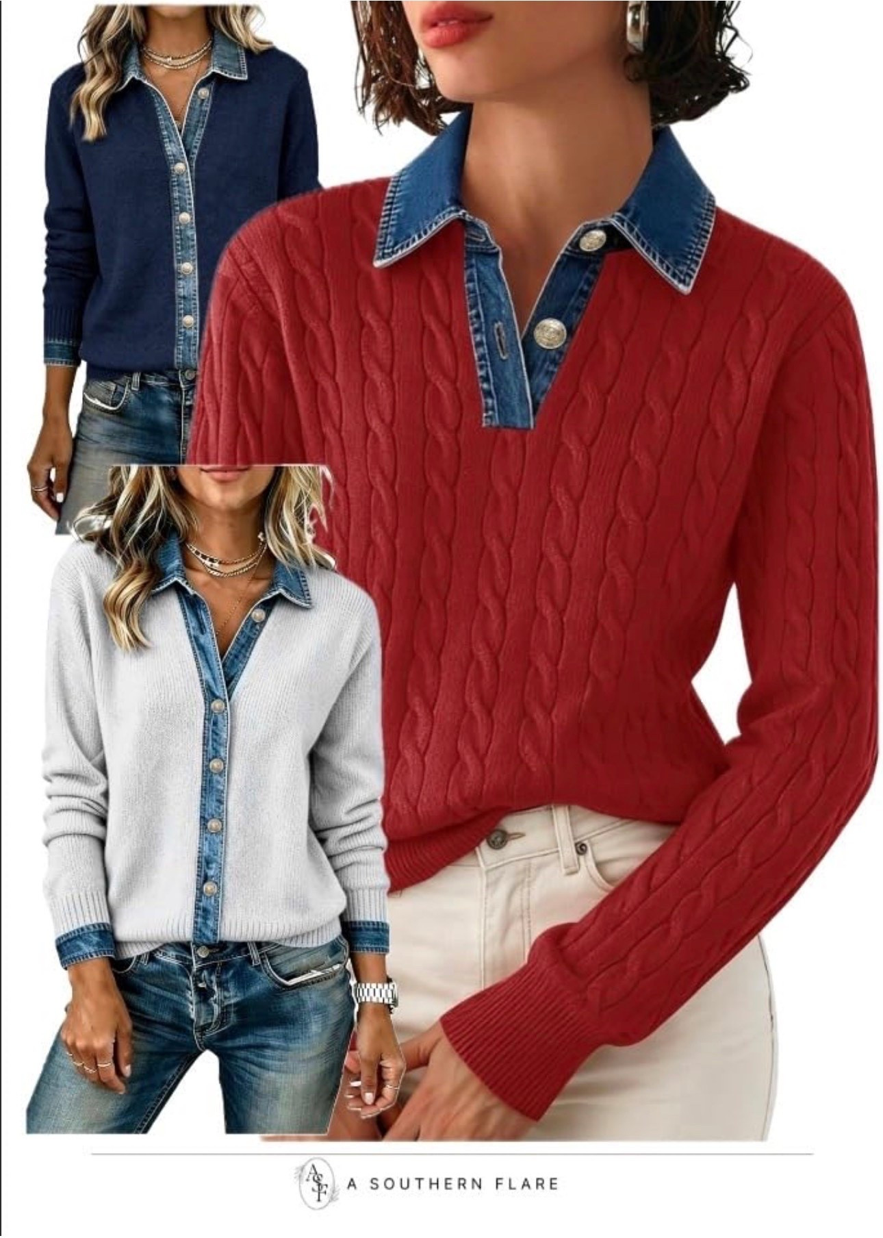 These cozy and stylish sweaters are a must-have for fall. #FallFashion #SweaterLove