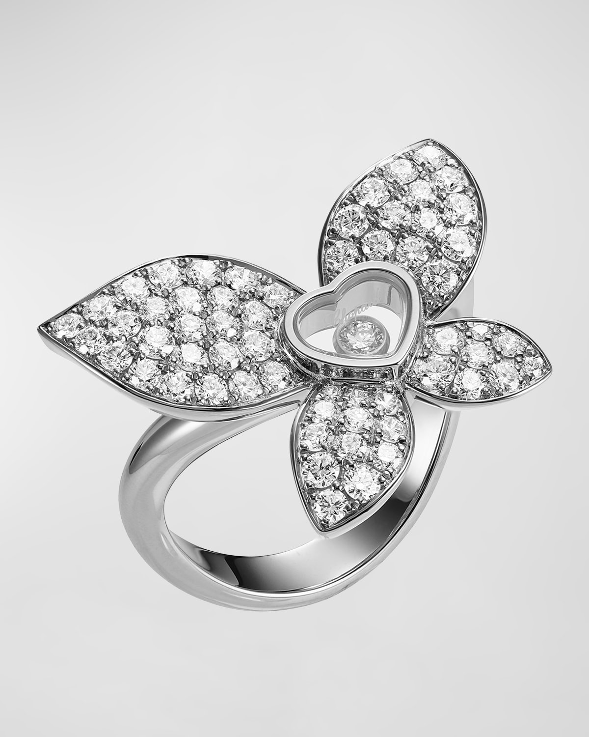 Happy Butterfly 18K White Gold Diamond Ring | Neiman Marcus