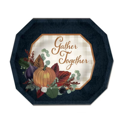 Beistle Fall Thanksgiving Dessert Plates, 6.25" x 7.5", (24/Pkg) Multicolored | Target