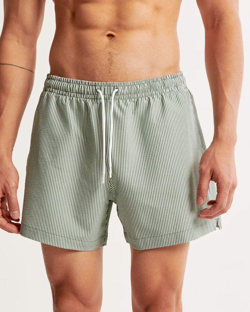 Men's Pull-On Seersucker Swim Trunk | Men's New Arrivals | Abercrombie.com | Abercrombie & Fitch (US)