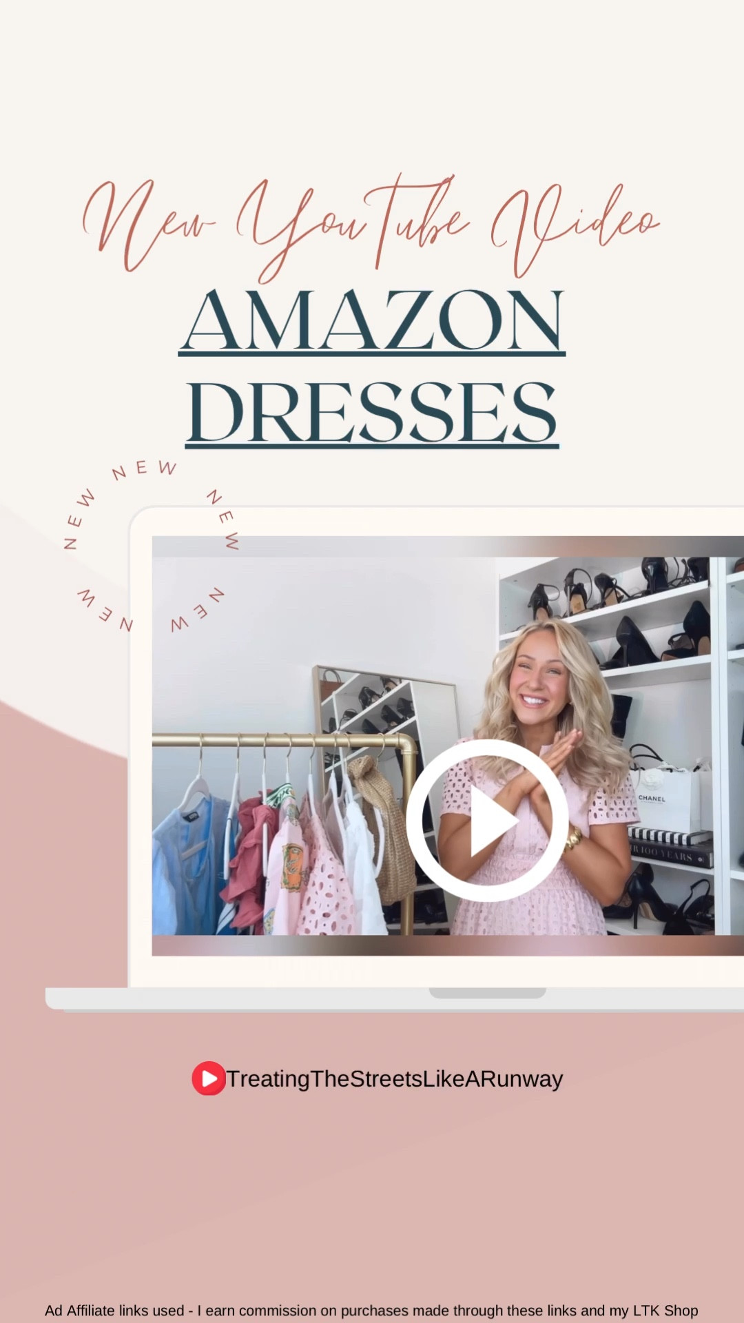 New YouTube video is up!🎉🎊 Sharing AMAZON SPRING DRESS TRY ON HAUL! My handle on YouTube is: TreatingTheStreetsLikeARunway 