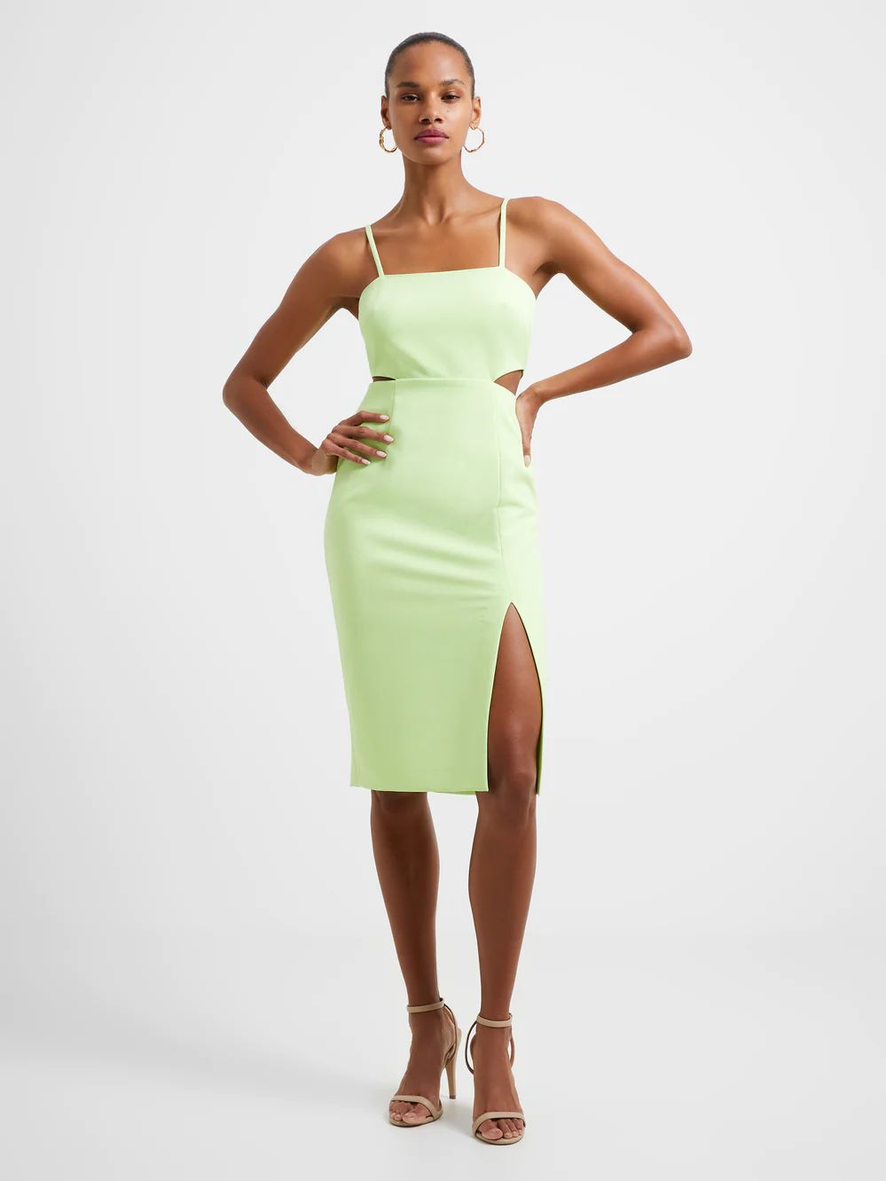 Echo Crepe Cut Out Slip Dress | French Connection (US)