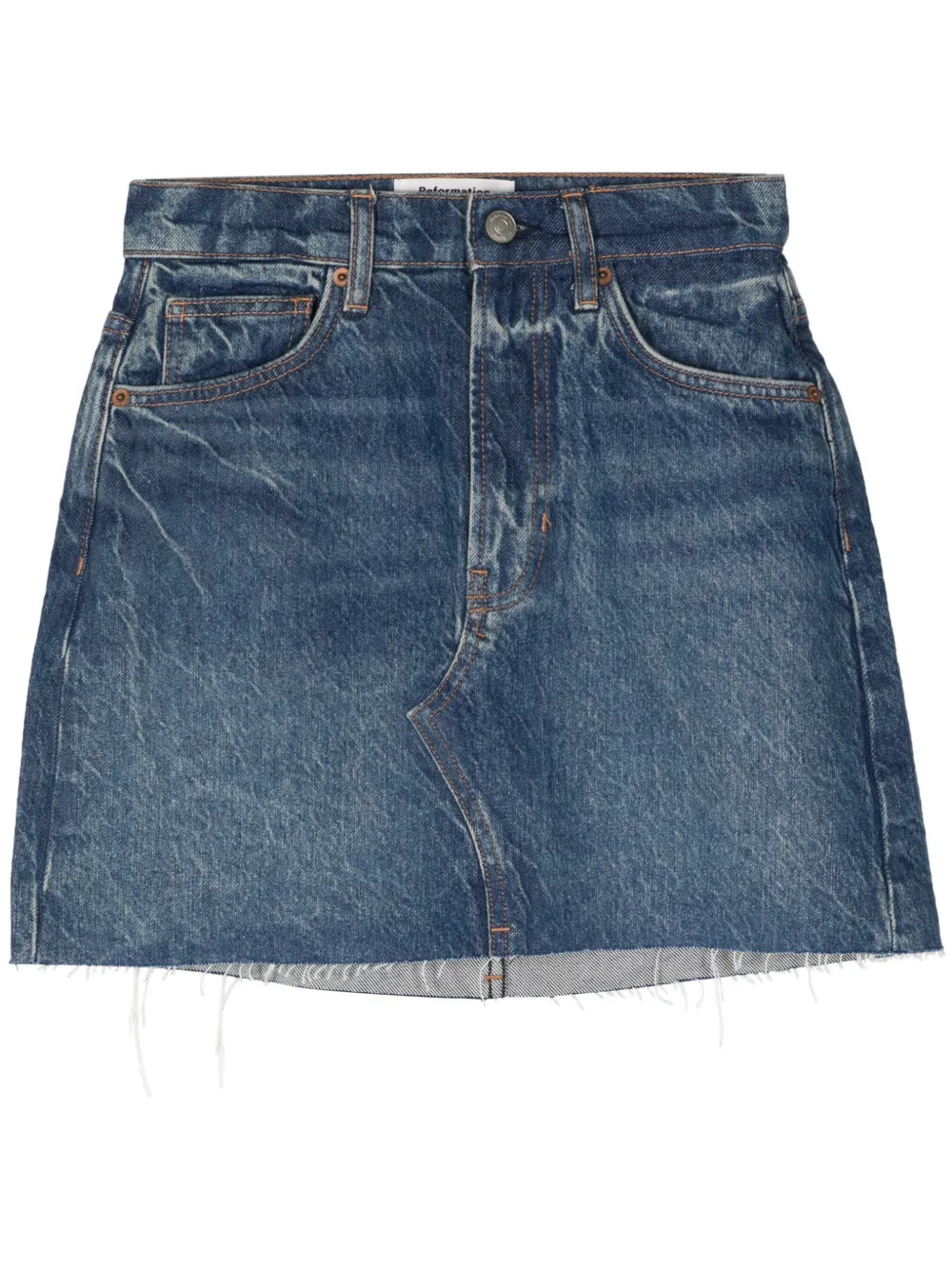 Reformation Nina A-line Denim Skirt - Farfetch | Farfetch Global