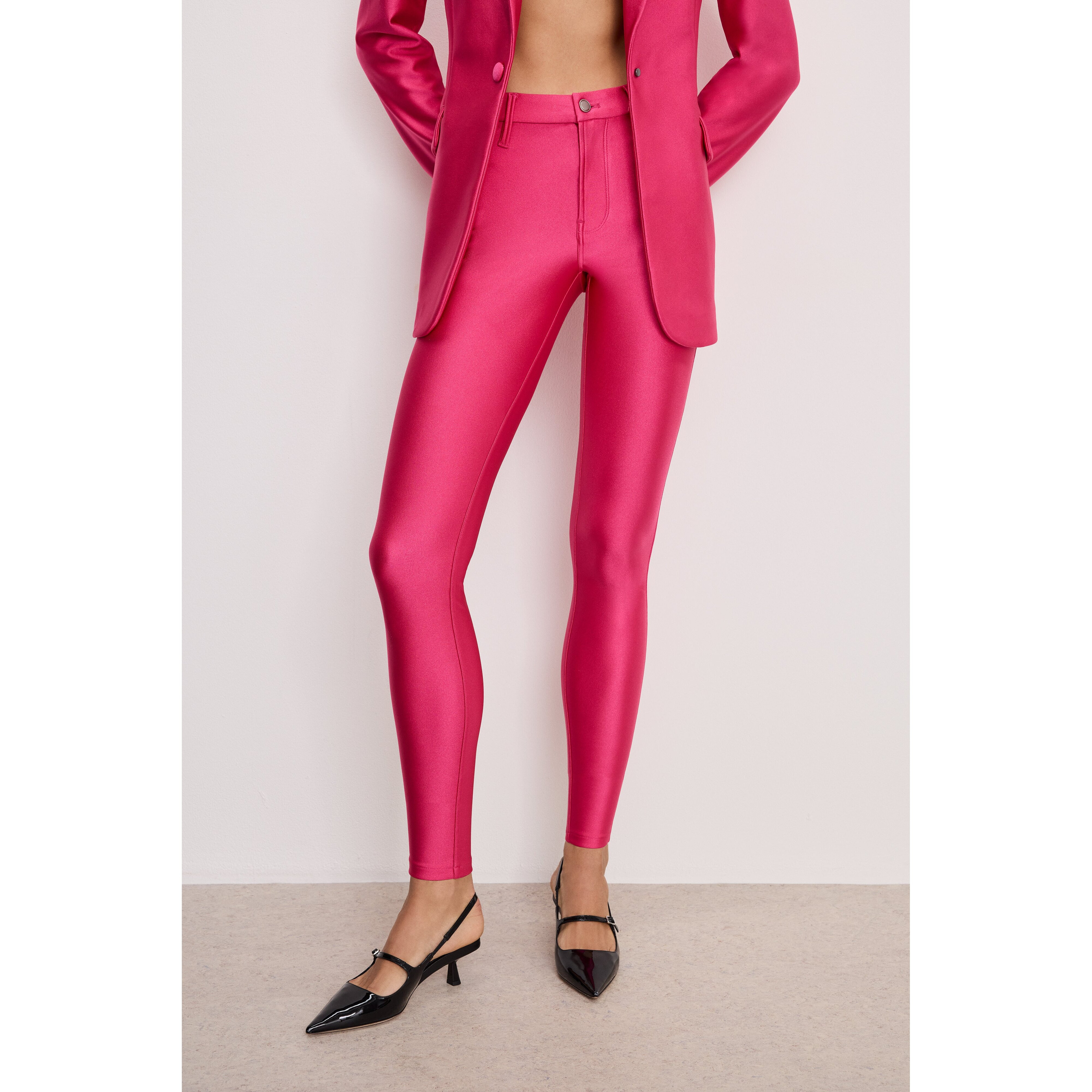 Women's Compression Shine Good Waist Leggings | Ballerina Pink, Size 18 Plus | Good American by Khlo� Kardashian | Good American