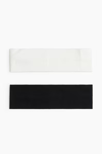 H & M - 2-pack Jersey Hairbands - Black | H&M (US + CA)