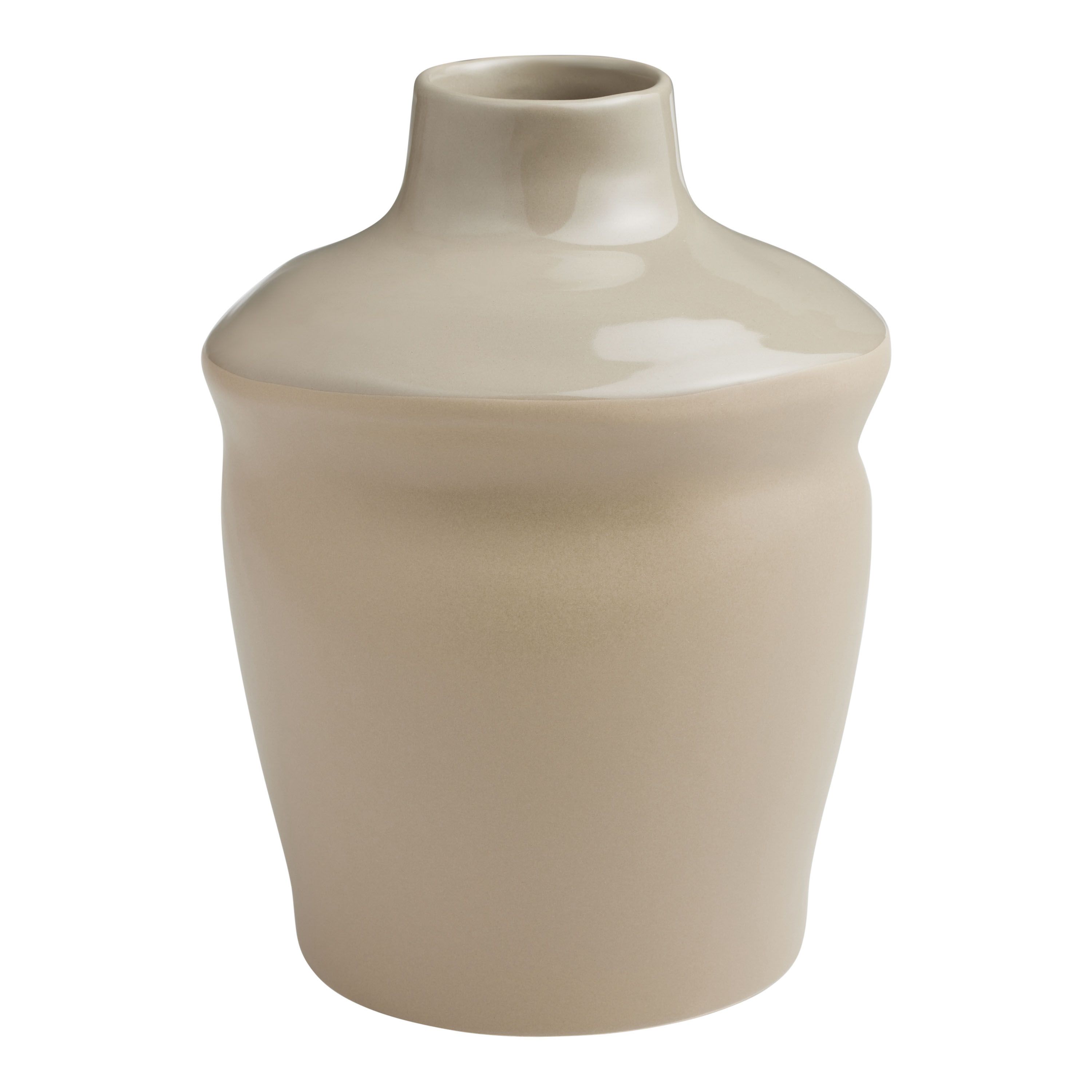 Gray Reactive Glaze Ceramic Dipped Vase | World Market