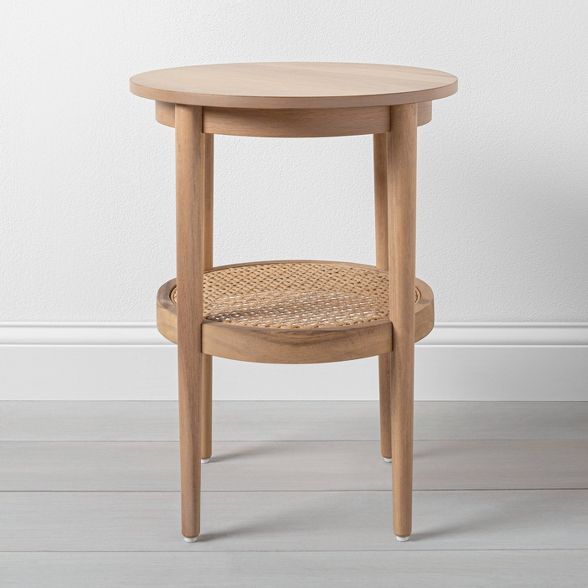 Wood & Cane Round Accent Table - Hearth & Hand™ with Magnolia | Target