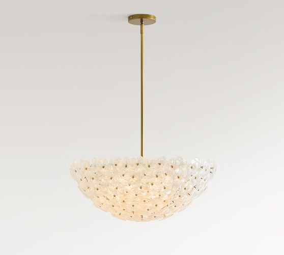 Nicolette Glass Floral Round Chandelier (26") | Pottery Barn (US)