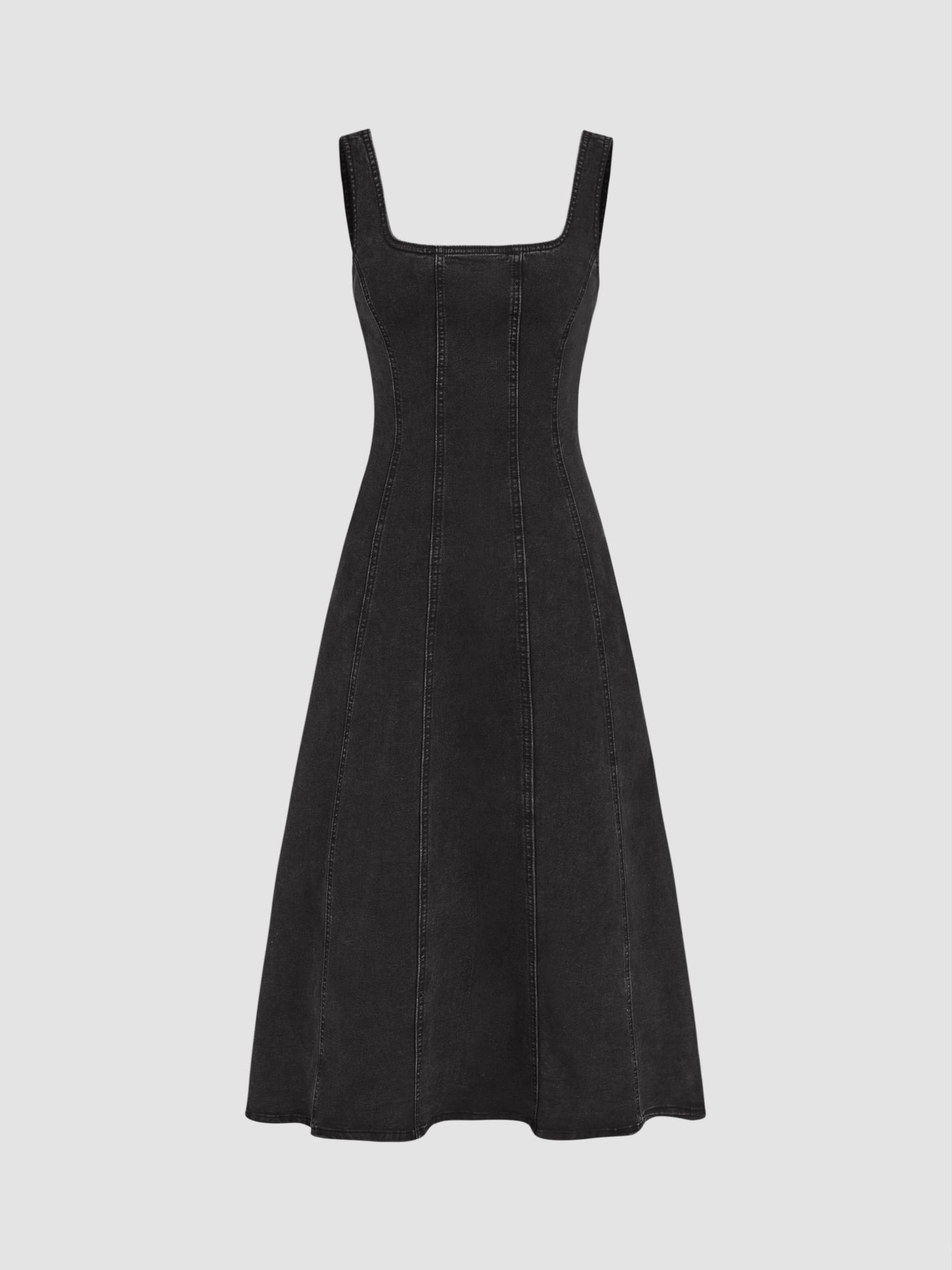 Denim Denim Ruffle Cami Maxi Dress For Holiday | Cider