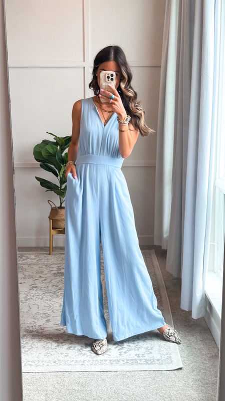 
This Amazon jumpsuit looks and feels high end. It’s the perfect alternative to a summer dress.

Style countless ways for so many summer occasions. Can be dressed up or down. 

Wearing a size small. Fits true to size. 

Travel outfit | summer outfits | vacation outfit | Memorial Day outfit 

#LTKSaleAlert #LTKStyleTip #LTKFindsUnder50