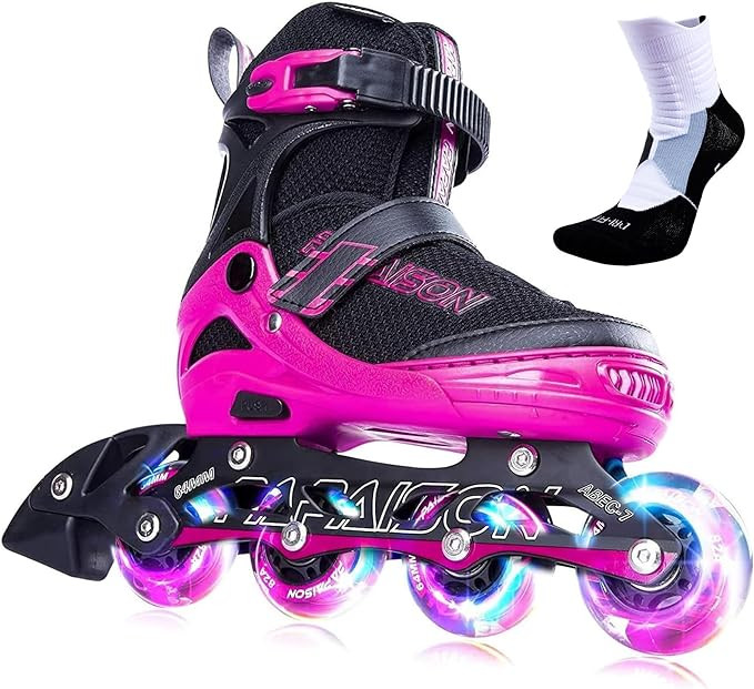 PAPAISON Adjustable Inline Skates for Kids and Adults with Full Light Up Wheels, Outdoor Roller S... | Amazon (US)