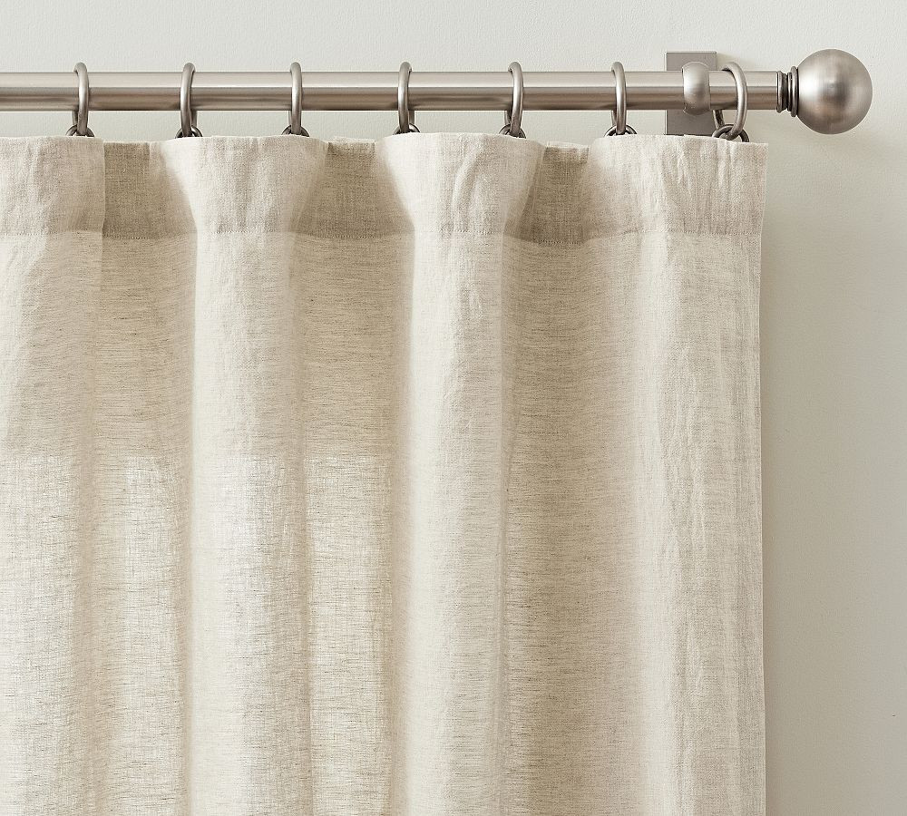 Belgian Flax Linen Unlined Curtain | Pottery Barn (US)
