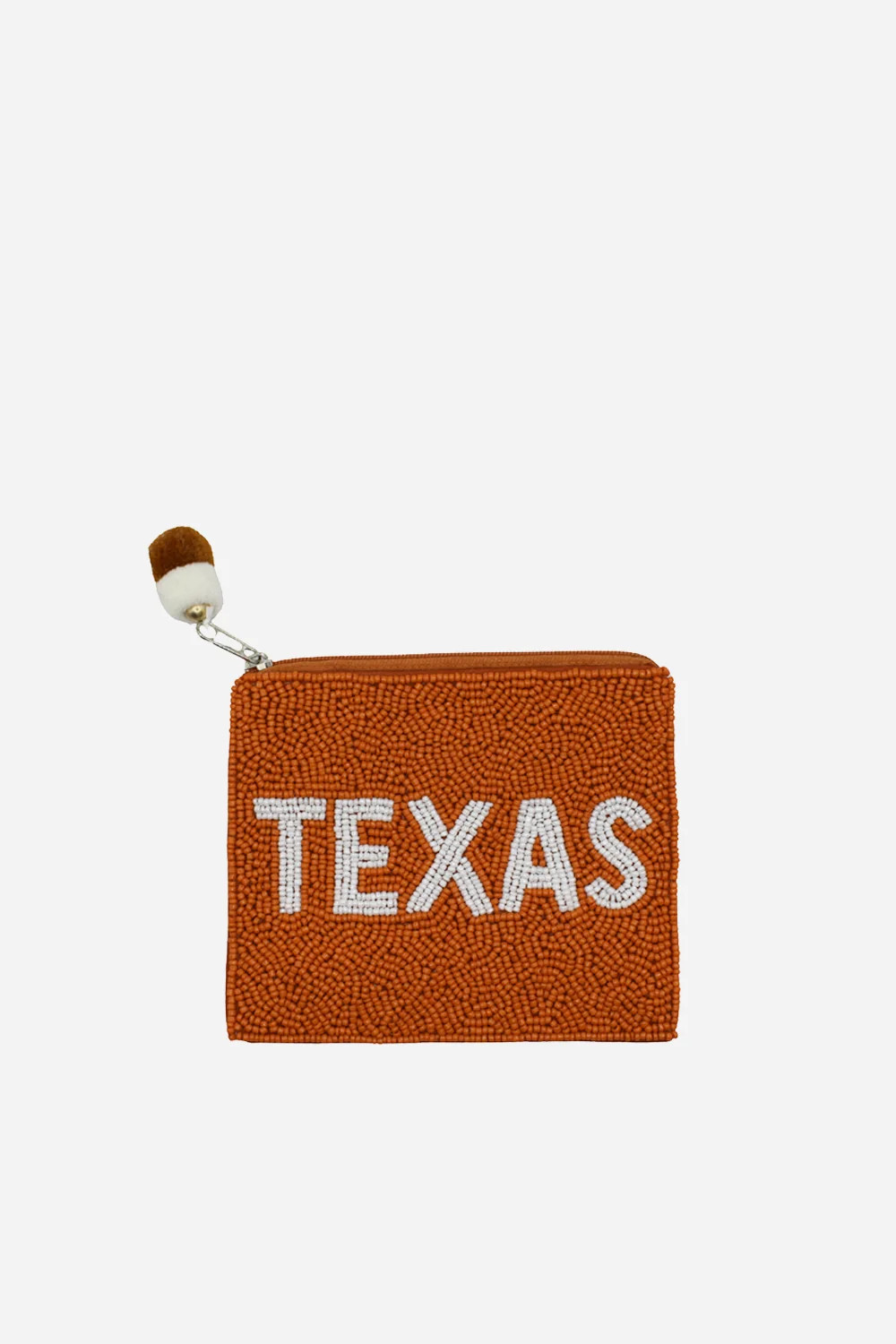Texas Orange Beaded Coin Pouch | Lilla & Beth