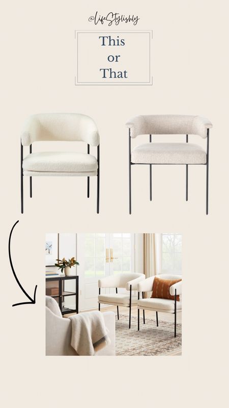 Metal frame dining and accent chairs 

#LTKstyletip #LTKhome #LTKFind