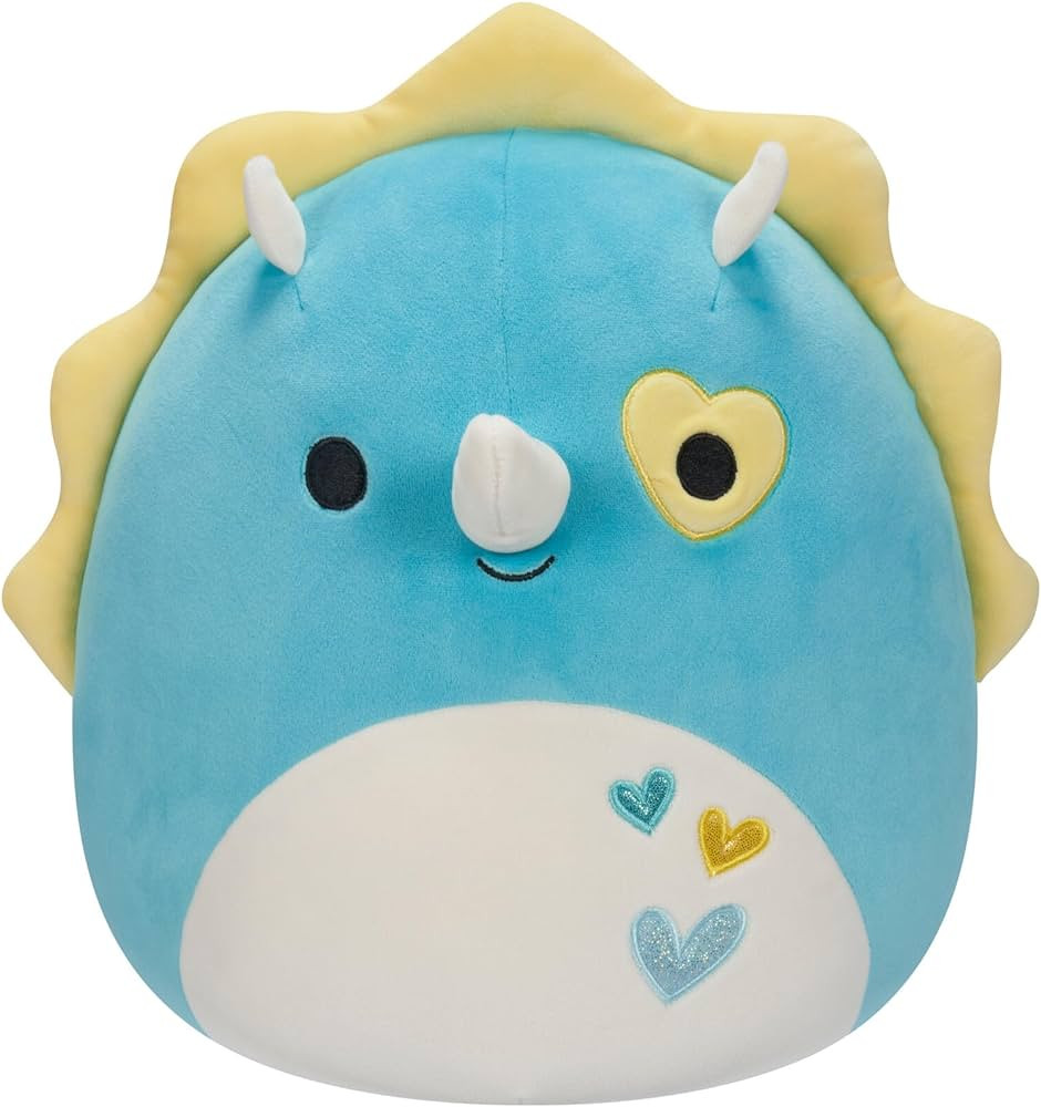 Squishmallows Original 12-Inch Braedon Teal Triceratops with Heart Eye Patch - Official Jazwares ... | Amazon (US)