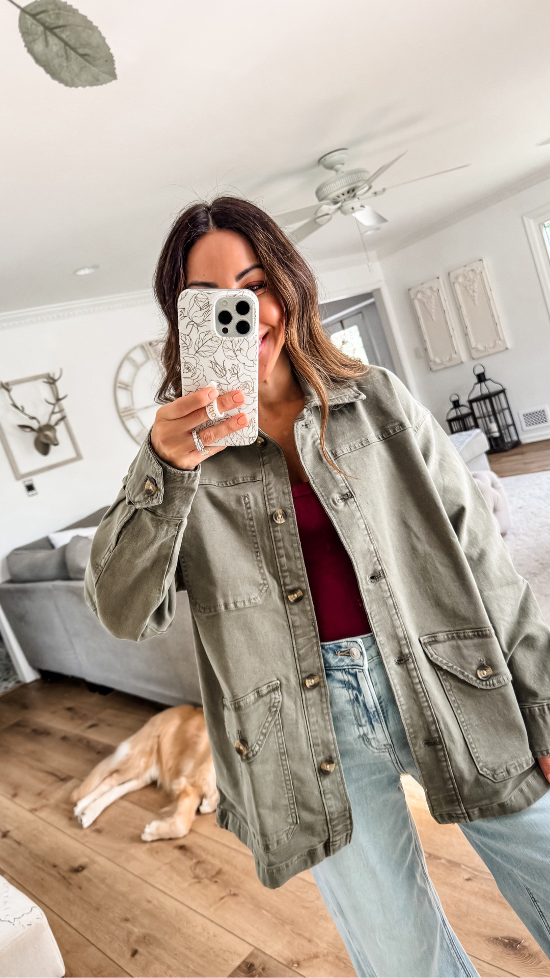 Xs utility jacket. Fall jackets. Baggy jeans 0 short. Tank small.

#LTKSaleAlert #LTKOver40 #LTKPetite