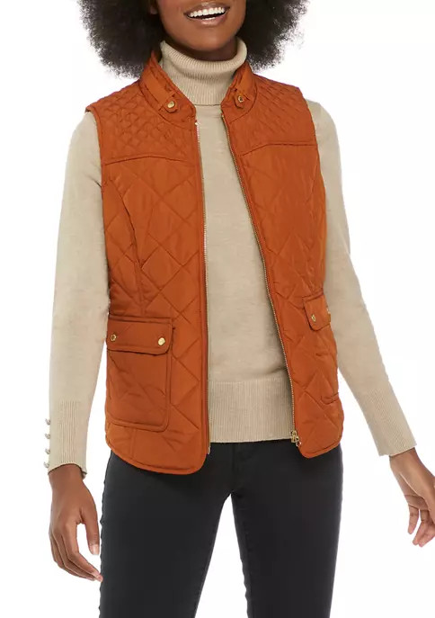 Women's Solid Quilted Vest | Belk