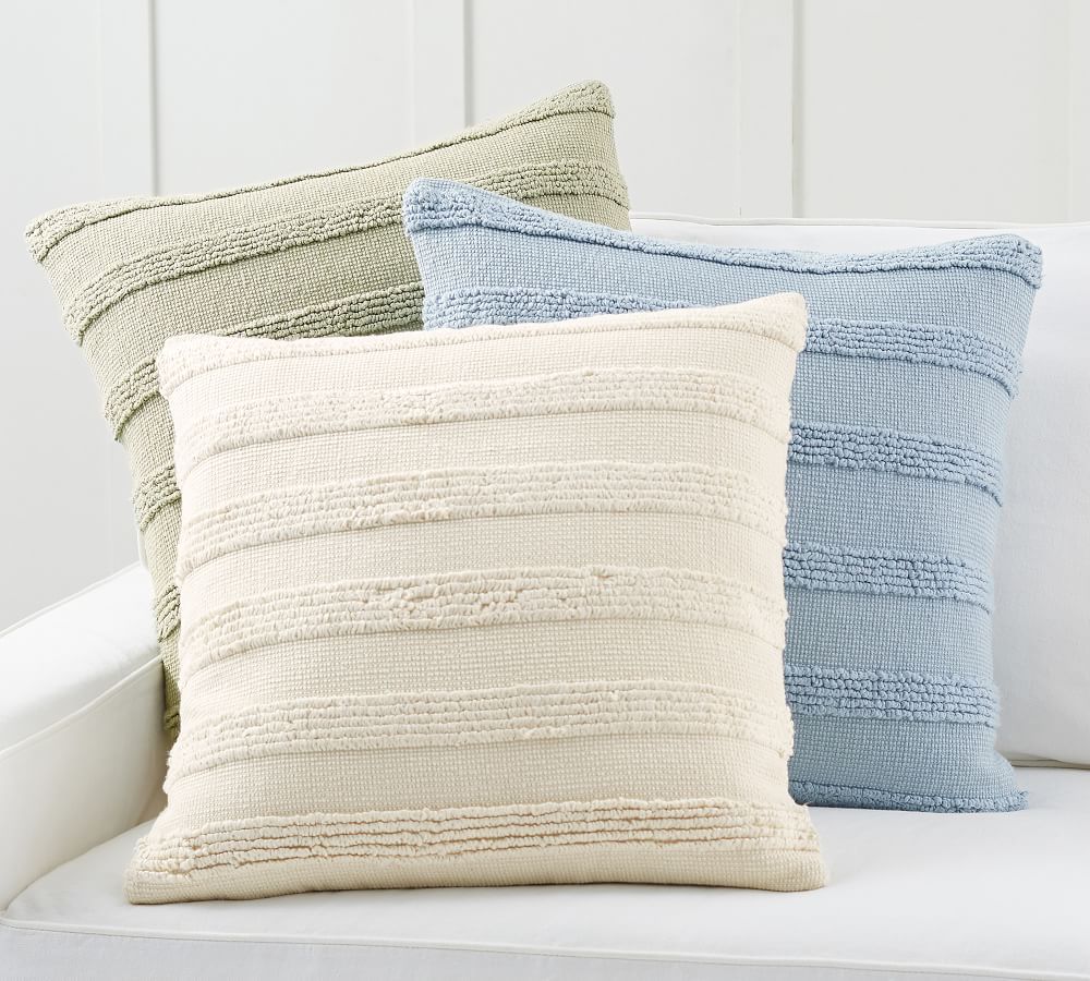 Damia Handwoven Textured Pillow Cover | Pottery Barn (US)