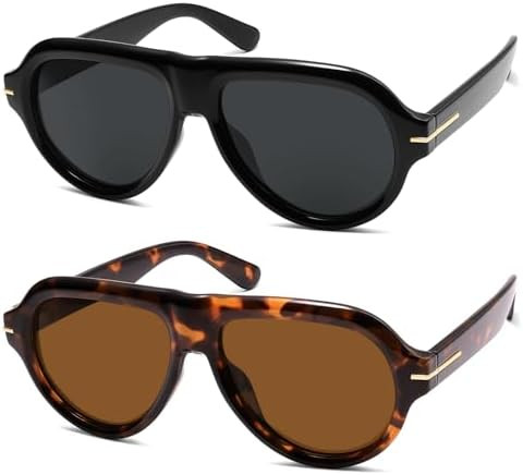 Polarized Aviator Sunglasses Trendy RetroWomens Mens 90s Classic Vintage Sun Glasses AR82379 | Amazon (US)