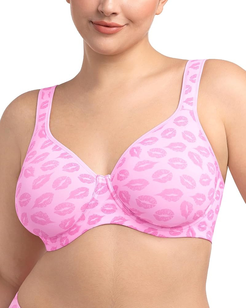HSIA Bras for Women Minimizer Full Coverage, Plus Size T Shirt Unlined Underwire Smooth Bra, Seam... | Amazon (US)