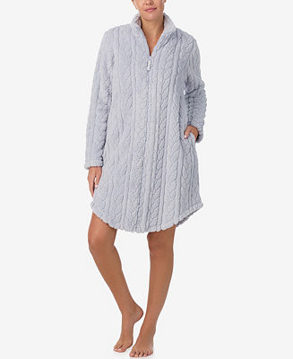 Women's Textured Long Sleeve Robe | Macy's