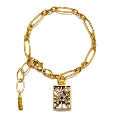 Sun Ray Initial Charm Bracelet | Sequin
