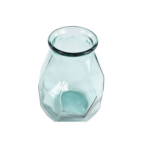 14" x 10" Decorative Glass Flower Vase with Textured Body - Olivia & May | Target