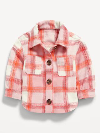 Plaid Button-Front Shacket for Baby | Old Navy (US)