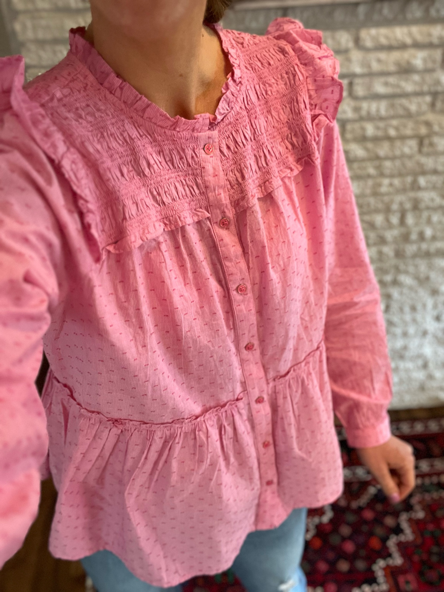 The perfect light weight spring top in clearance from $65 down to $19 🌸

#LTKfindsunder50 #LTKsalealert