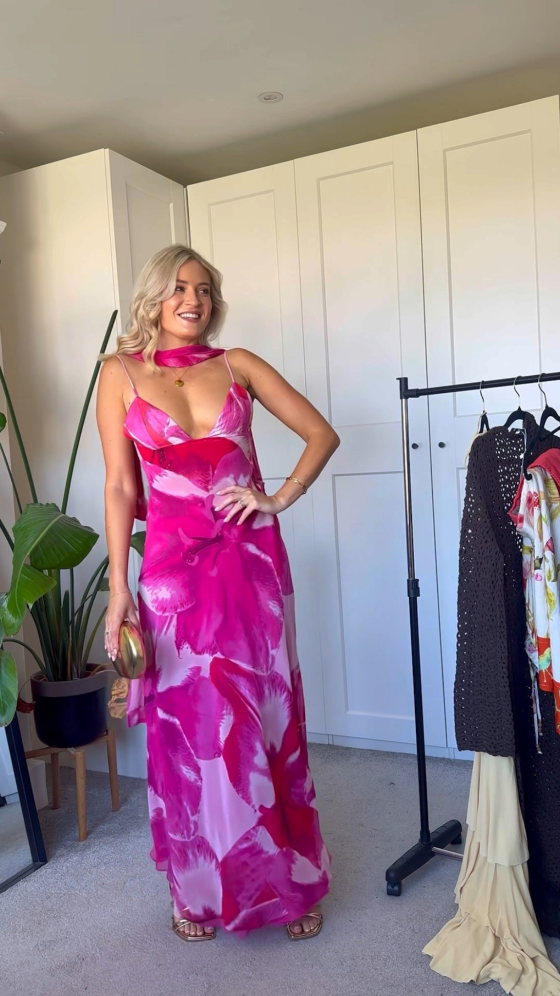 Zara pink maxi dress - beautiful for a wedding guest dress!
