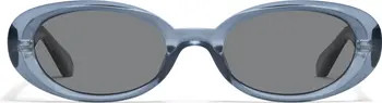 QUAY Felt Cute 52mm Gradient Small Oval Sunglasses | Nordstrom | Nordstrom