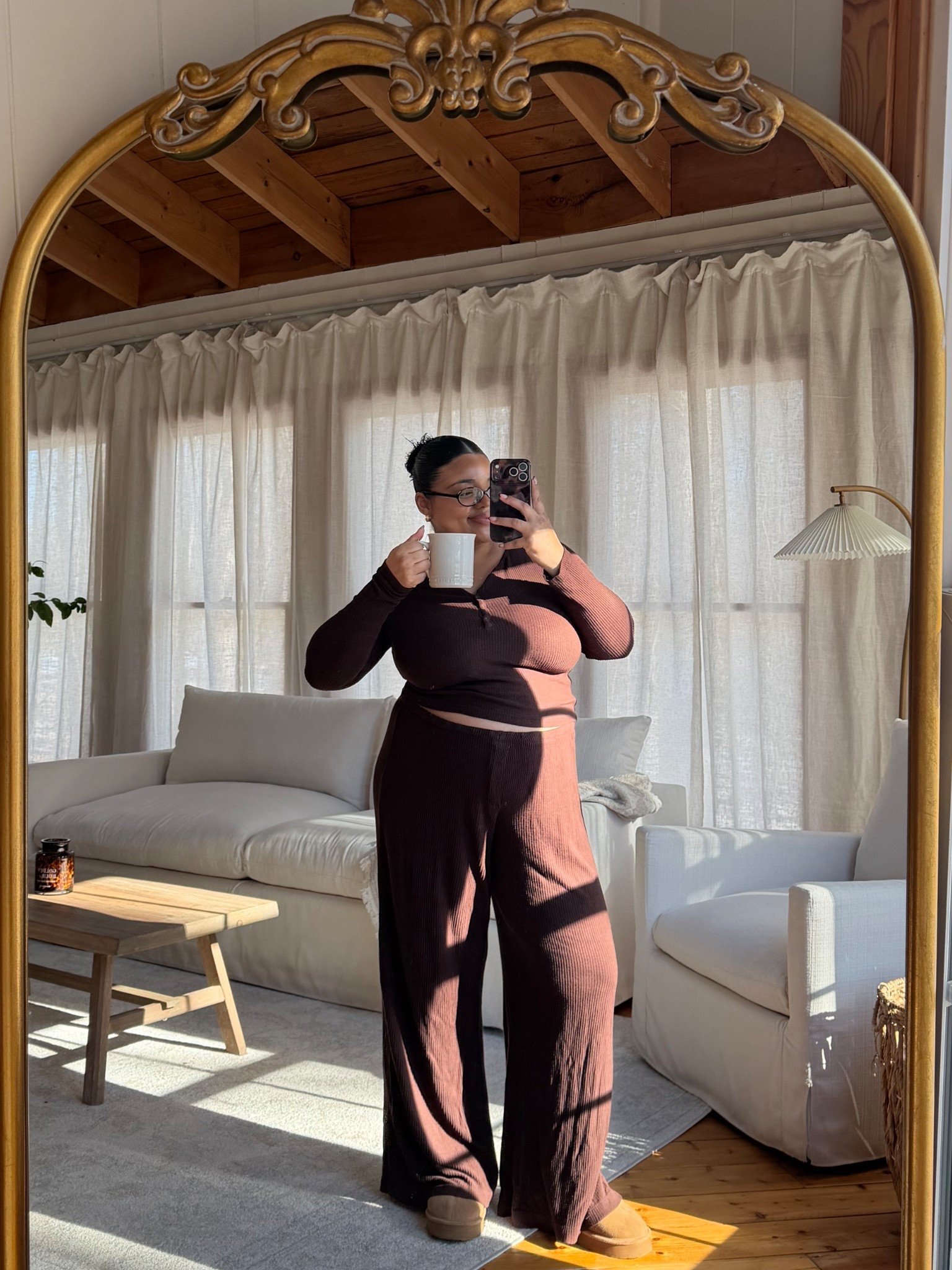 Bump approved lounge set - Even though I allowed my drawstrings to disappear lol 

31 weeks pregnant, 5,2, wearing a large! 

#LTKMidsize #LTKBump #LTKdayinmylife