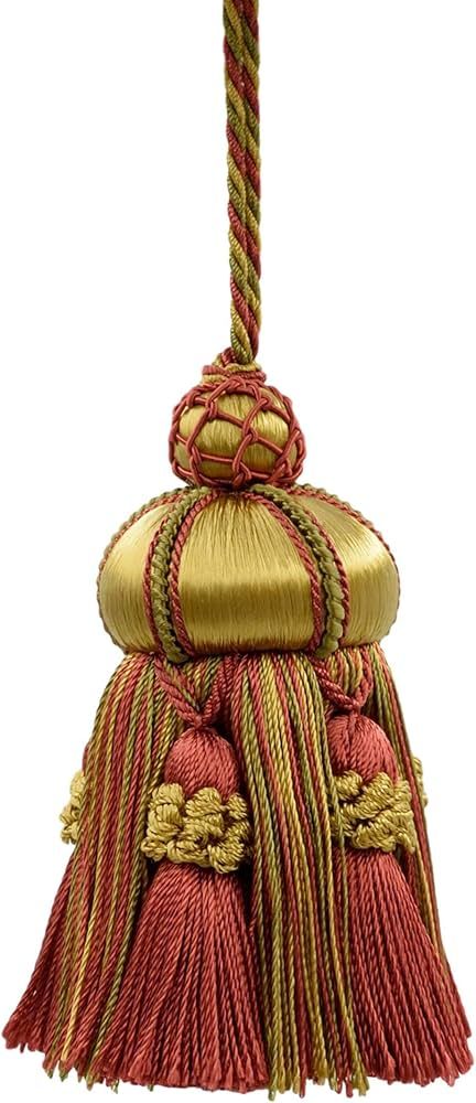 DÉCOPRO Elegant Hand-Crafted 4" (10cm) Key Tassel, 3 1/2" (8.5cm) Loop, Accented with Crown Tass... | Amazon (US)